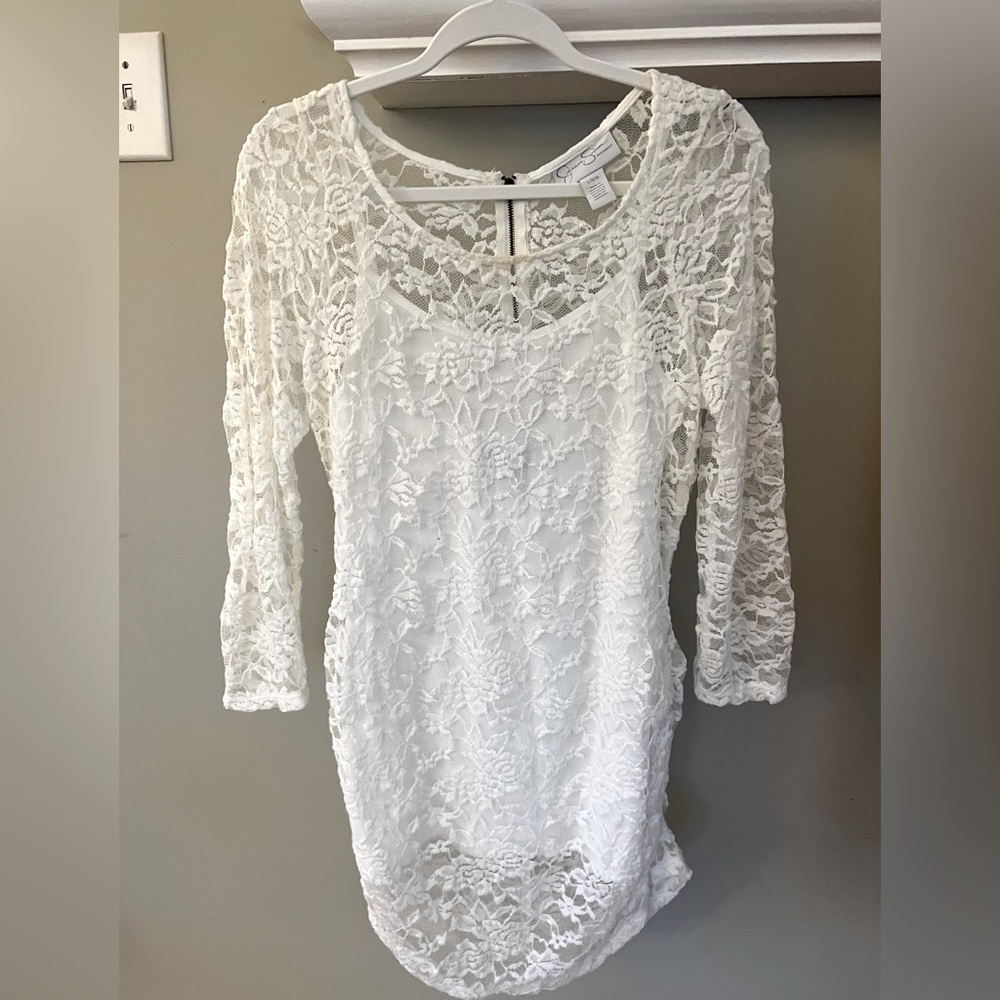Jessica Simpson Maternity White Lace Top